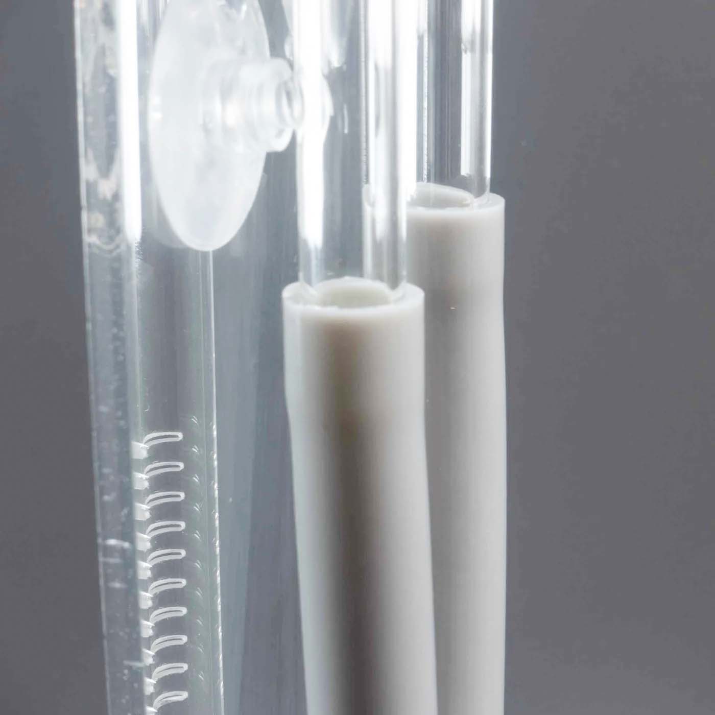 Glas Skimmer Set mit Schlauch - Lilly Pipes 12/16mm montiert