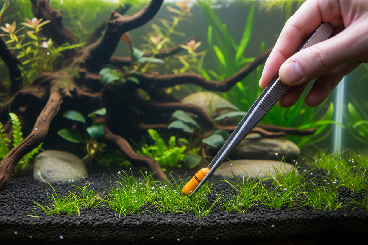 MasterLine Root Caps Kapsel mit Pinzette einsetzen