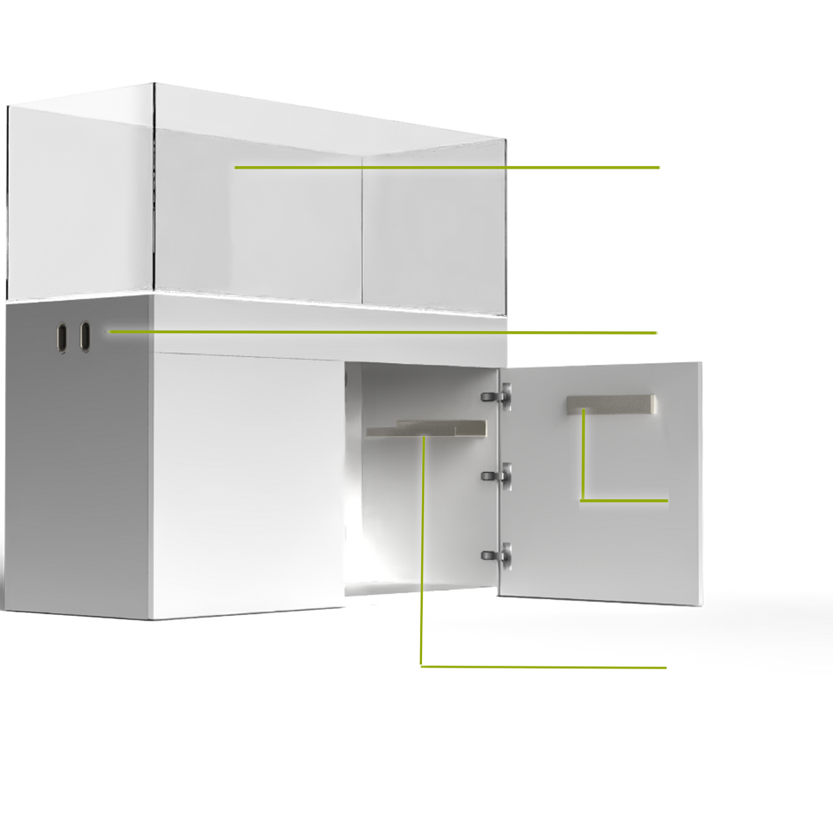 Aquarium Unterschrank Cabinet 120F/P mit Naturaquarium – Aquariummöbel nach Mass