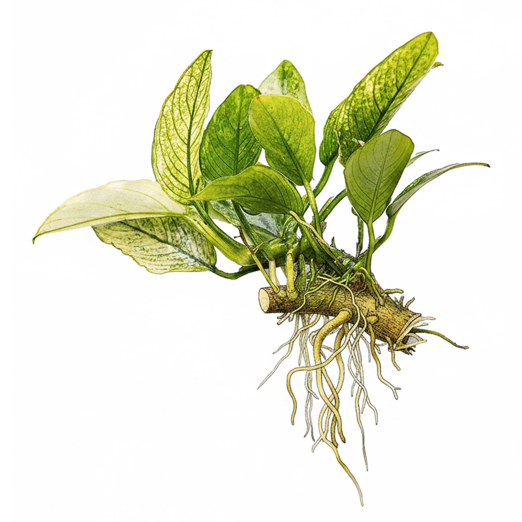 Anubias barteri var. nana ’Pinto’